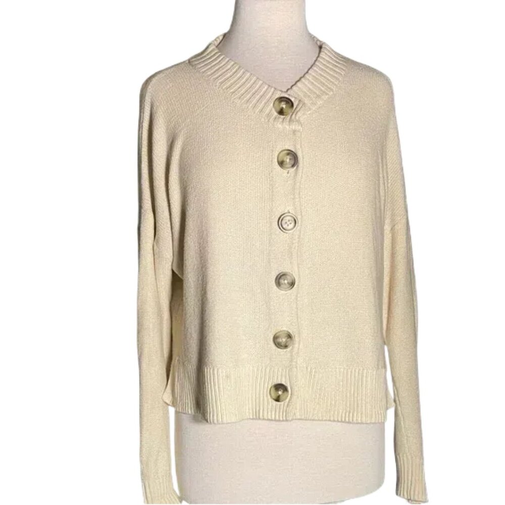 Madewell Cream Button-Up Cardigan